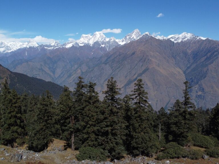 View of Hathi Ghoda Peak from Khullara Campsite
