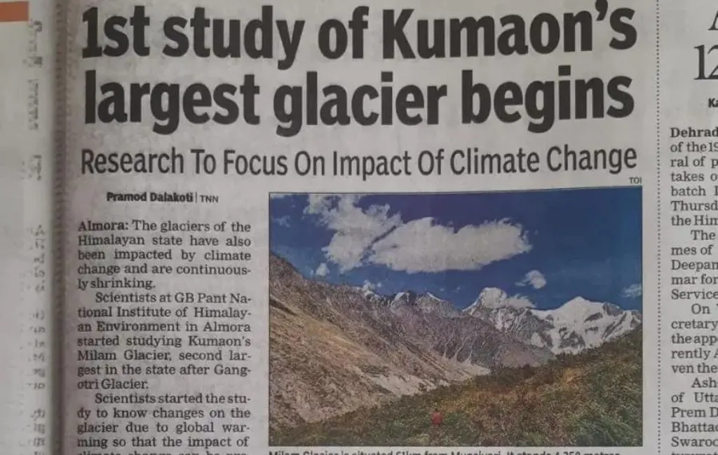 1st Study of Kumaon's Largest Glacier Begins