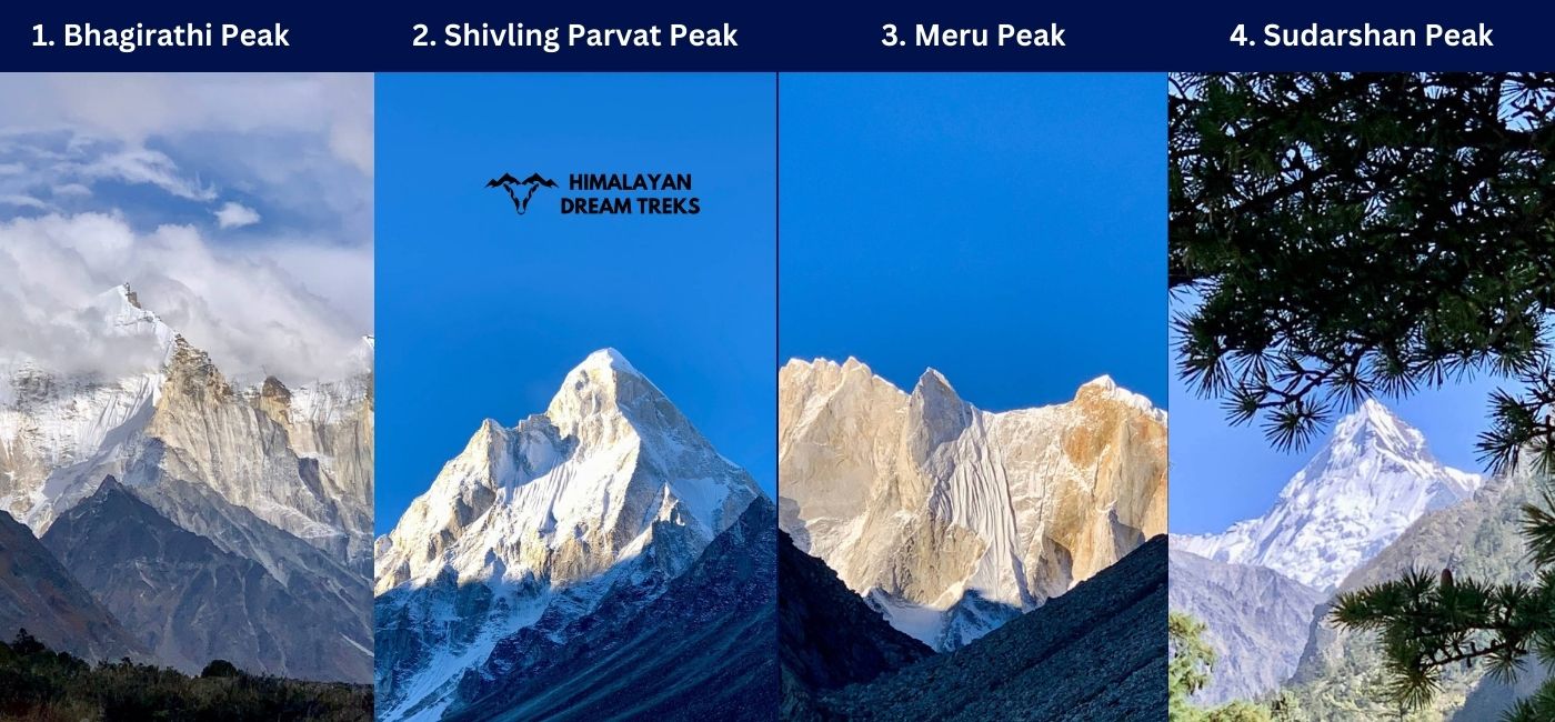 peaks that can be seen from gaumukh