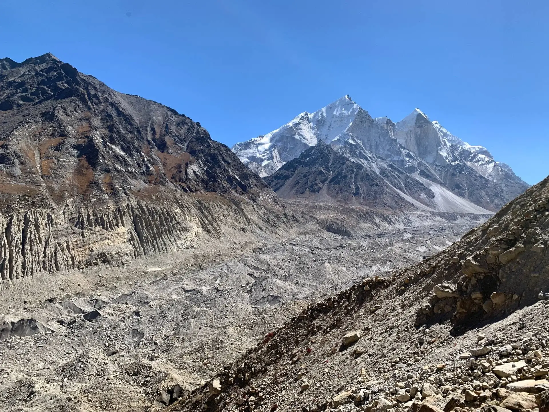 Gangotri Glacier and Bhagirathi Peaks in frame