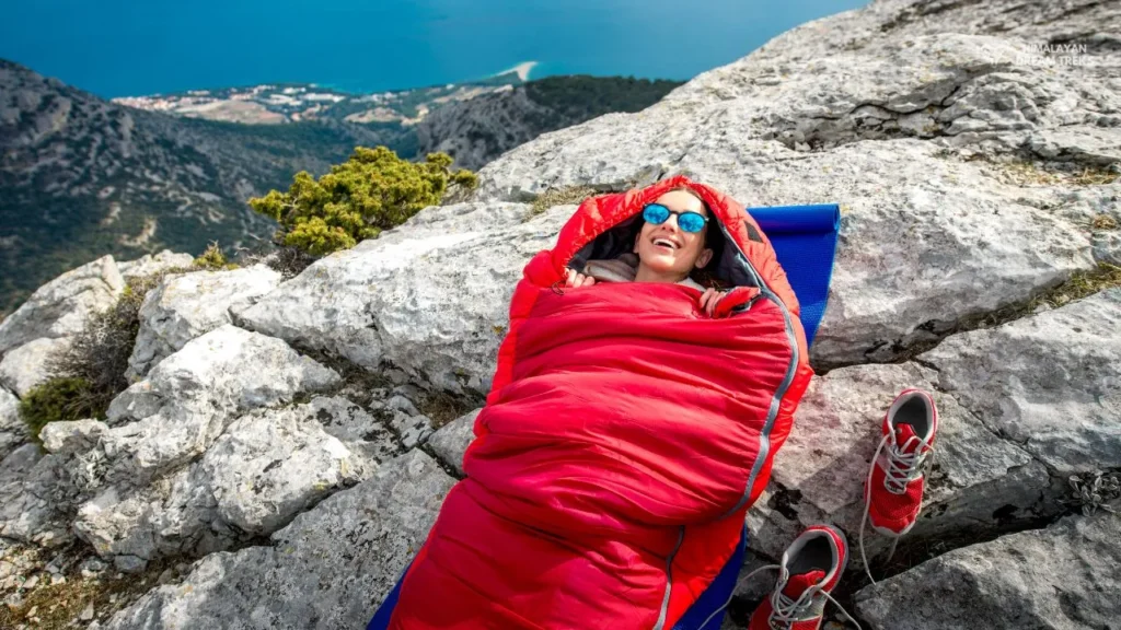 Red sleeping bag