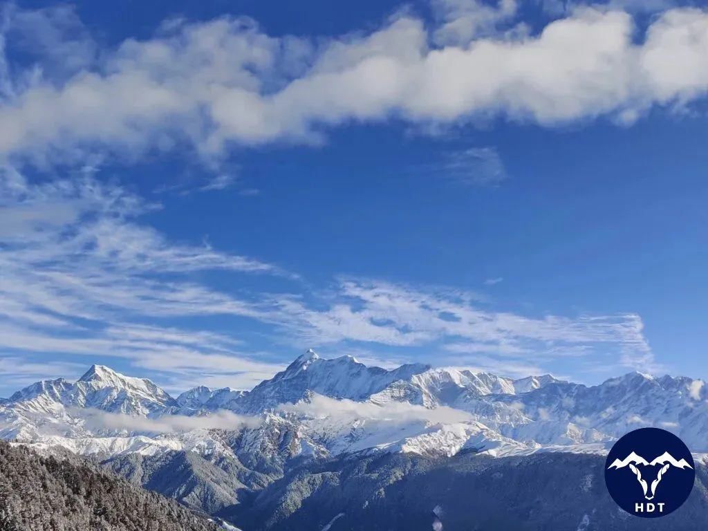 View of Trishul Parvat during the Brahmatal Trek