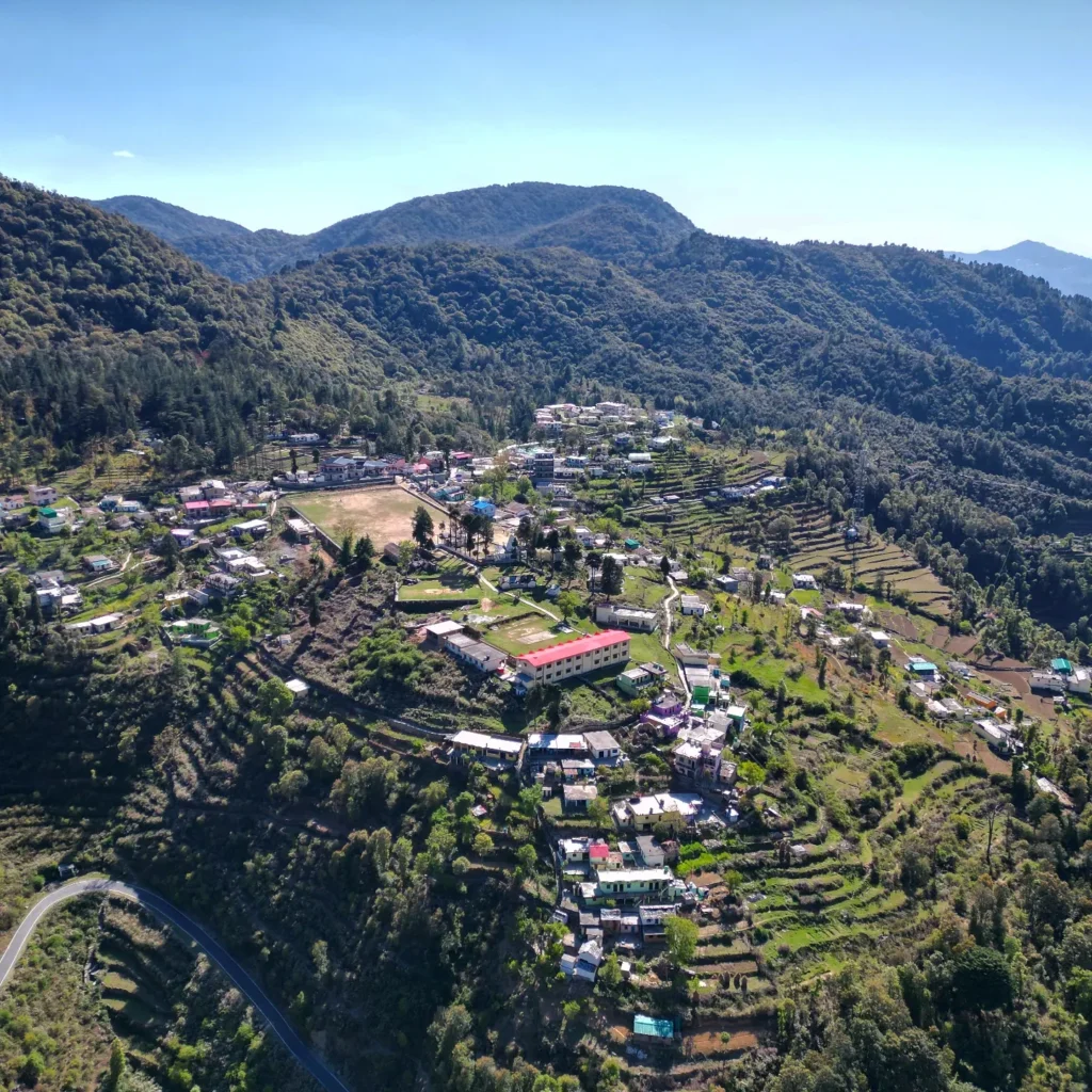 View of khirsu Village 