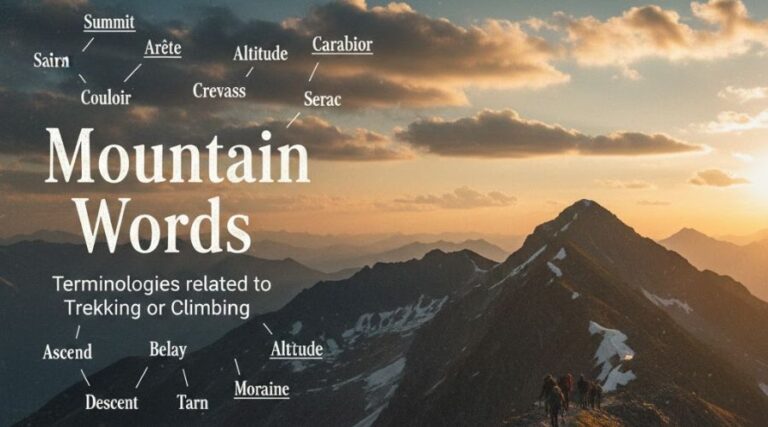 Mountain Words or Terminologies related to Trekking or Climbing
