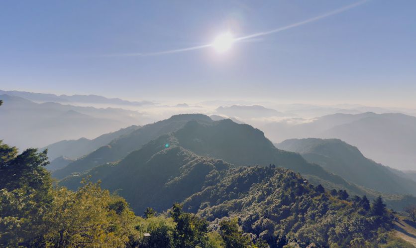 Valley view from Kunjapuri Temple near Dhanaulti, which is also the best short trek near Rishikesh