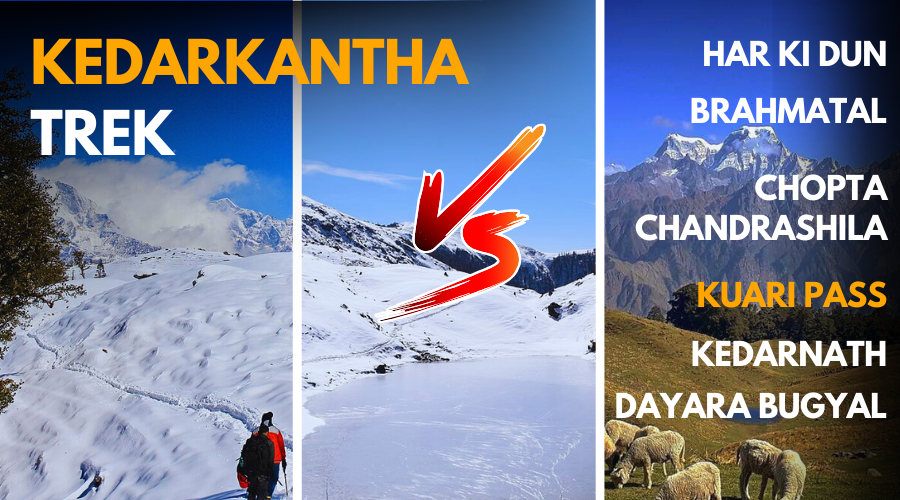 Kedarkantha vs Other treks in Uttarakhand