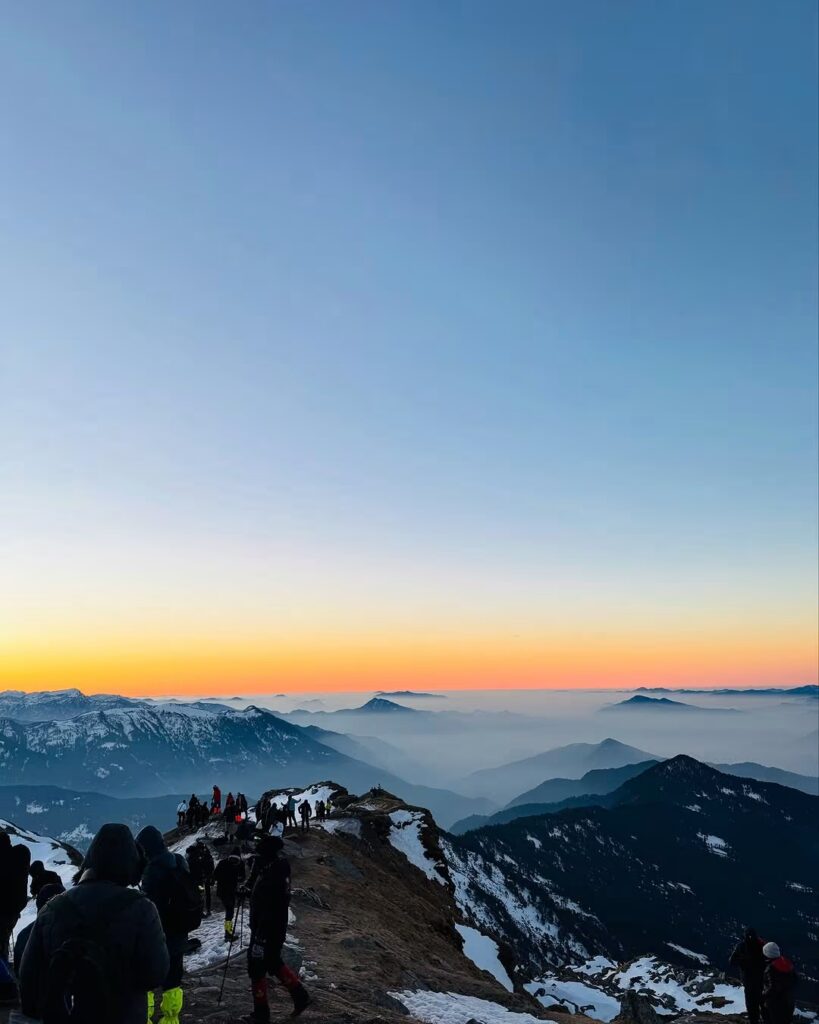 Winter line visible from Kedarkantha Peak