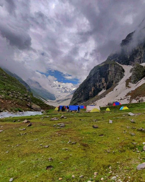 view of Hampta Pass from Balu Ka Ghera