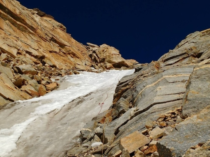 Descent from Auden's Col and proceed to Khatling Glacier