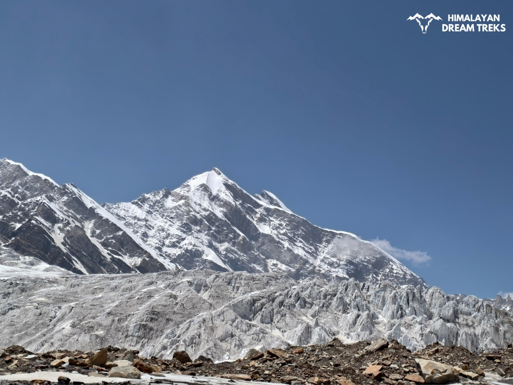 View of Khatling Glacier with Backdrop of Jogin I