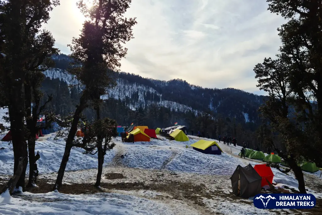 Campsite of Kedarkantha basecamp