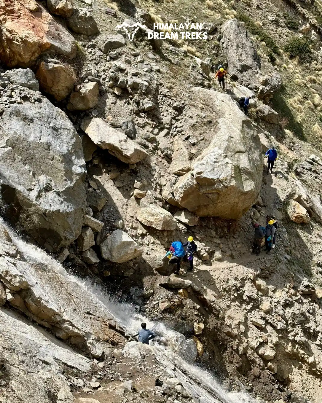 Crossing Glacial Stream Enroute