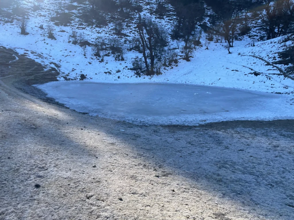 Frozen Gui Lake in Winter