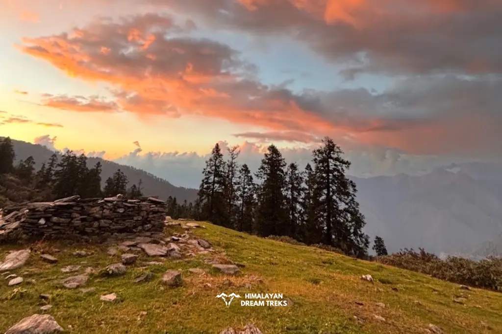 Sunset from Lyuti Bugyal