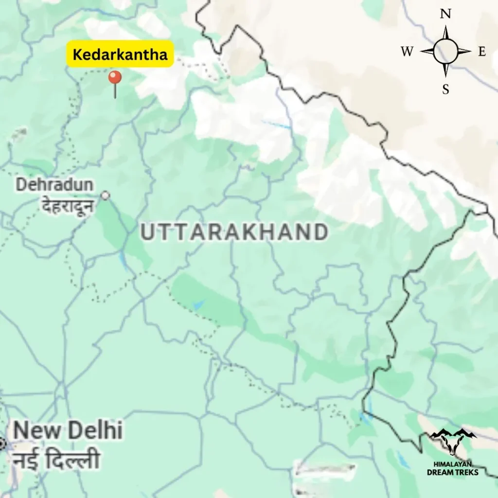 Kedarkantha on map