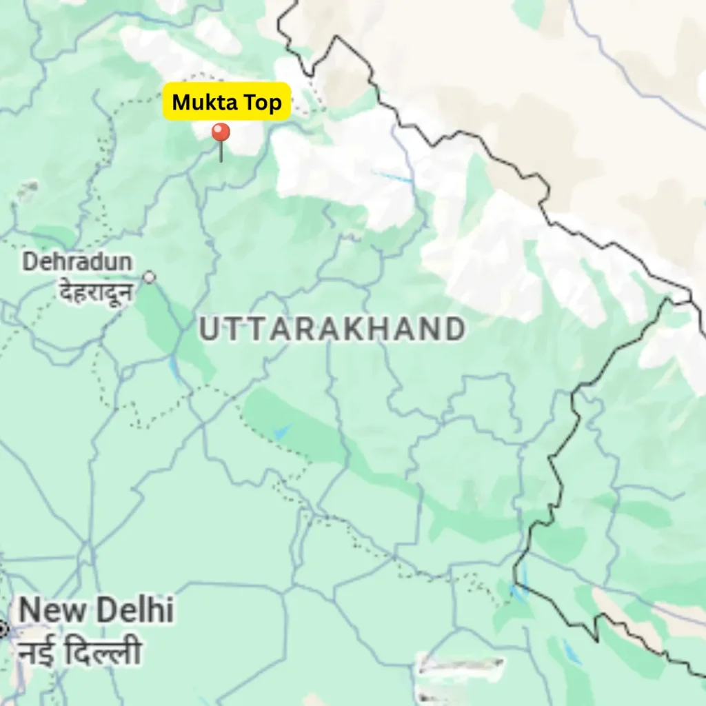 Mukta Top Location on the Uttarakhand Map