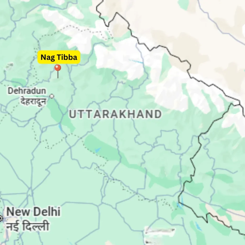 Nag Tibba Location on the Uttarakhand Map