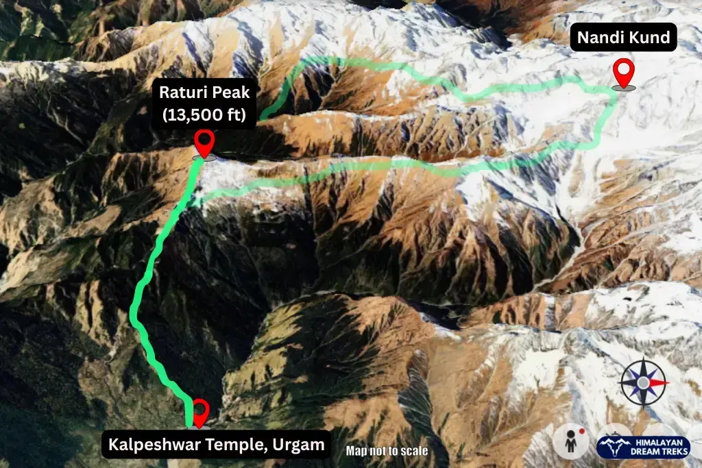 Raturi peak map