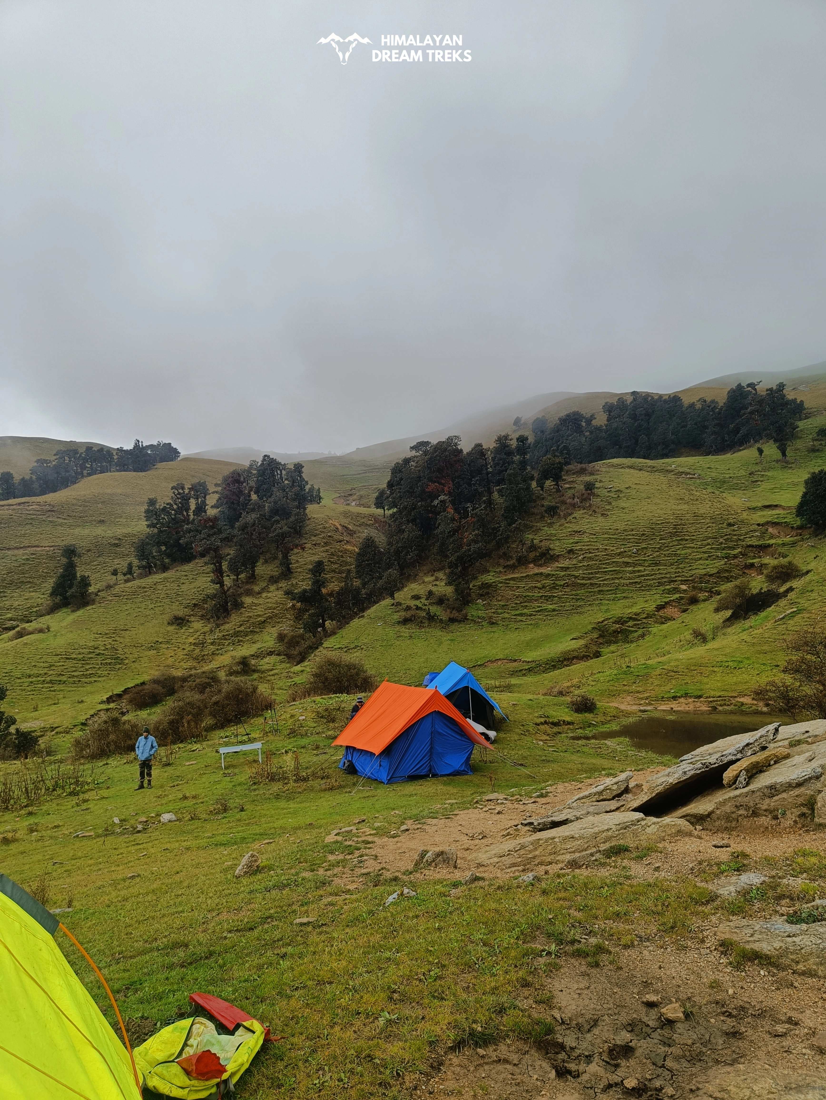 campsite at panwali kantha bugyal