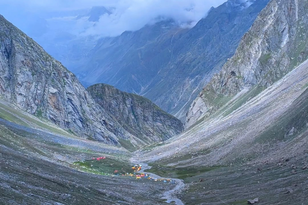 Rocky barren mountains, dry cold desert landscapes, and wide open valleys on the Spiti side