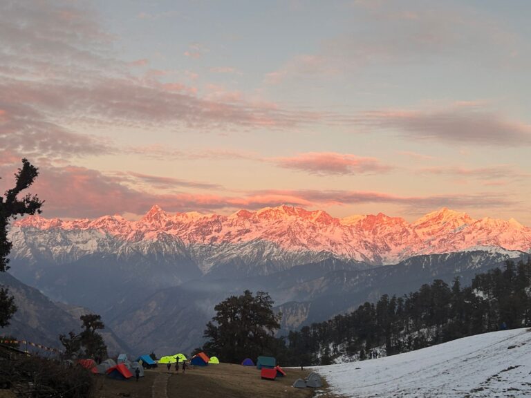 Sunset view from our Gui Campsite.