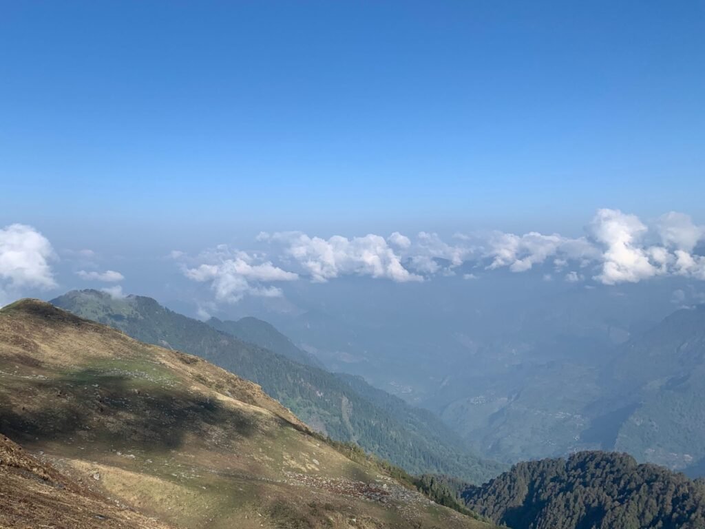 View of near by villages and Uttarkashi from Bakria Top